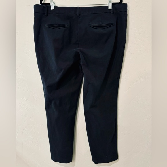 Ann Taylor Eva Ankle Pant Classic Tall Flat Front 4 Pocket Trousers Black SZ 16T - Picture 6 of 14